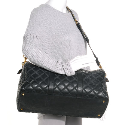 Chanel Quilted Vinyl Large Boston Black 2 of 9