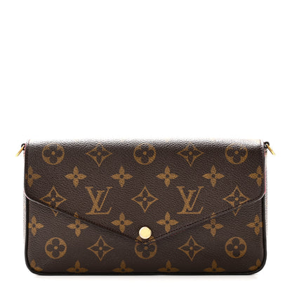 Louis Vuitton Monogram Pochette Felicie Chain Wallet Fuchsia 1 of 10