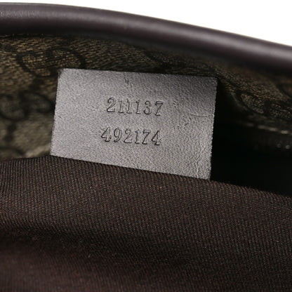 Gucci GG Supreme Monogram Medium Zippered Shopping Tote  Dark Brown 7 of 11