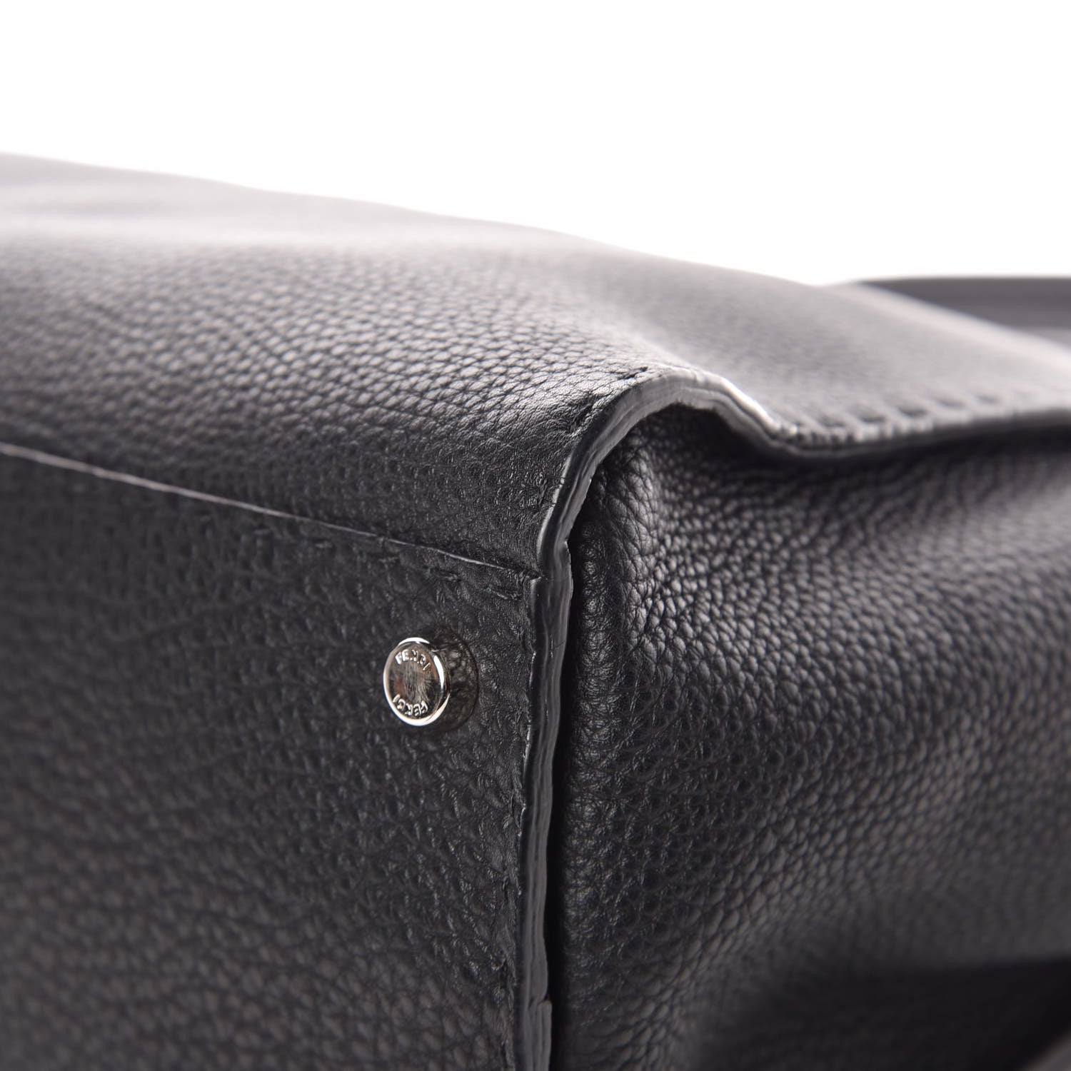 Fendi Cuoio Romano Selleria Bi-Color Large Peekaboo Iconic Satchel Black Mou 12 of 12