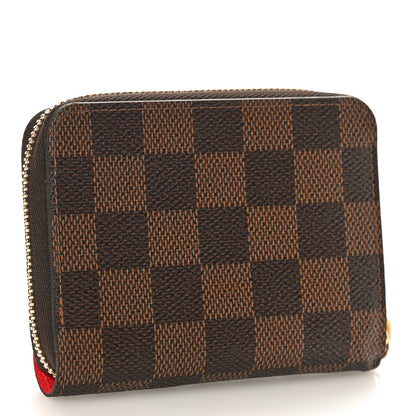 Louis Vuitton Damier Ebene 2021 Christmas Animation London Zippy Coin Purse Red 3 of 9