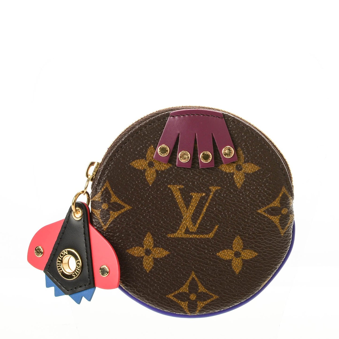 Monogram Totem Round Coin Purse Magenta
