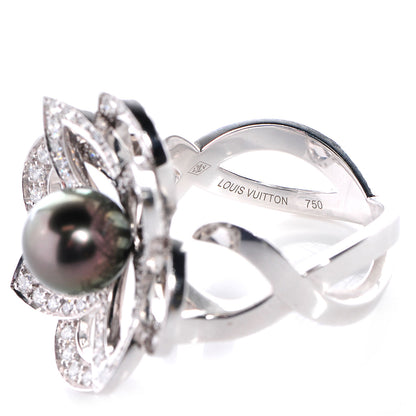 Louis Vuitton Diamond Black Pearl Les Luxuriantes Ring 7.75 3 of 4