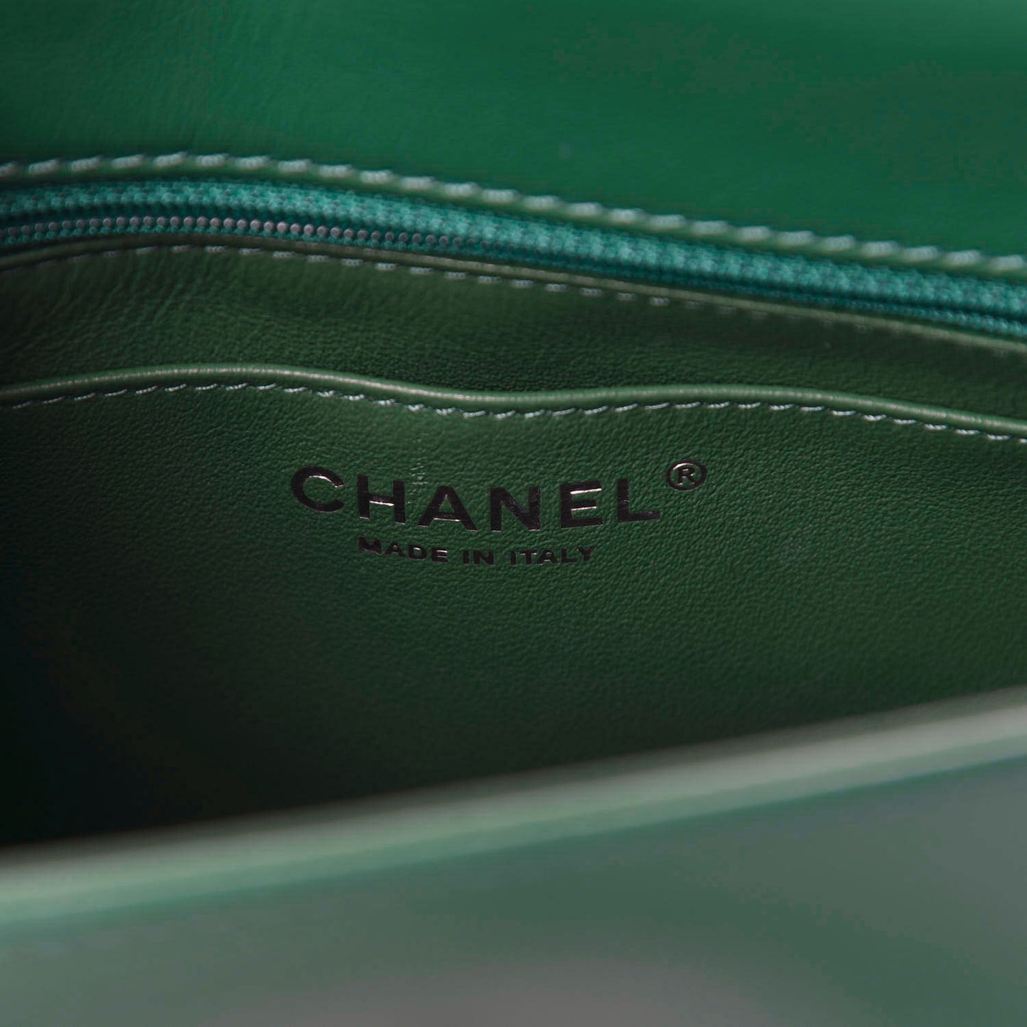 Calfskin Quilted Medium Rock My Shoulder Flap Green