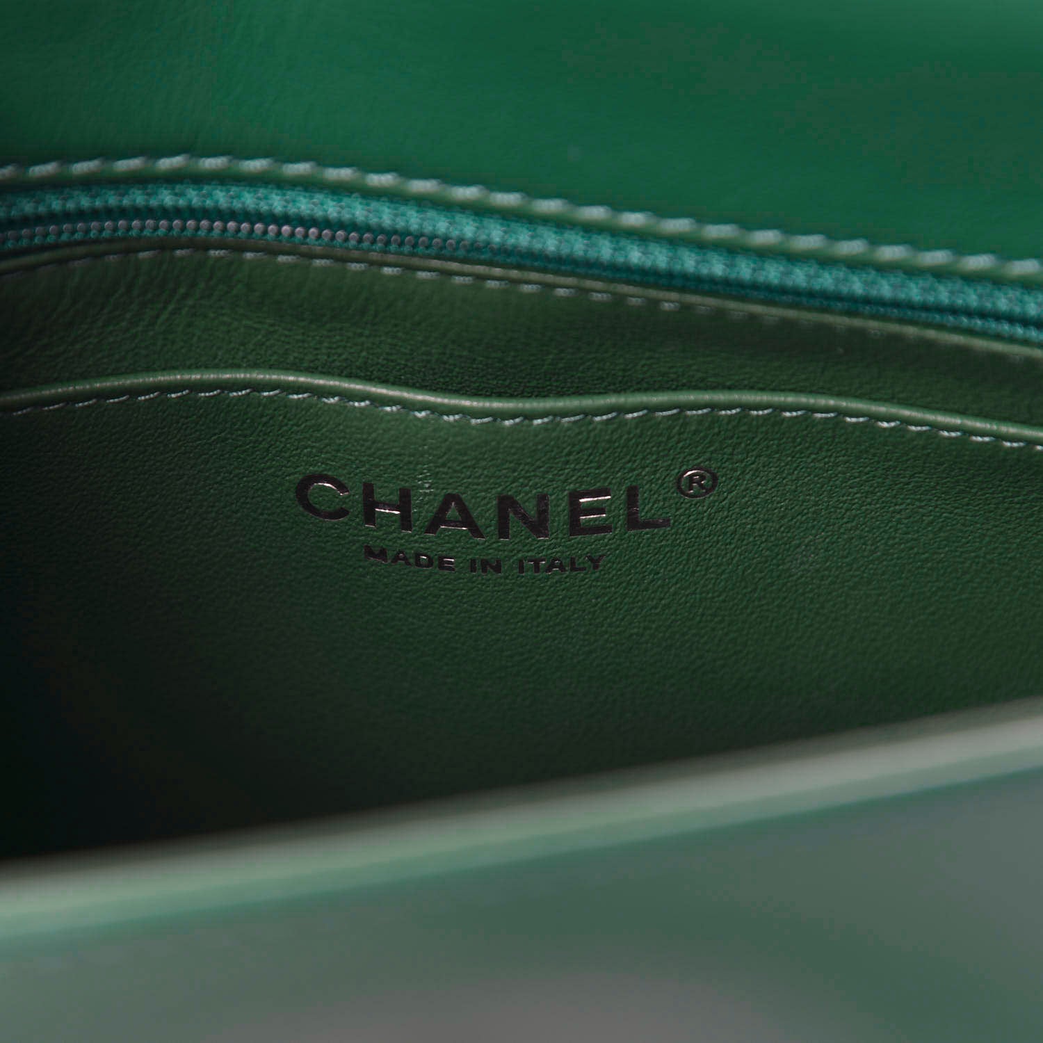 Chanel Calfskin Quilted Medium Rock My Shoulder Flap Green 9 of 10