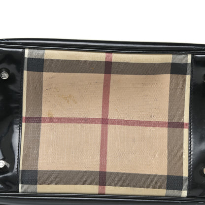 Burberry Supernova Check Patent Bowling Bag Black 11 of 27