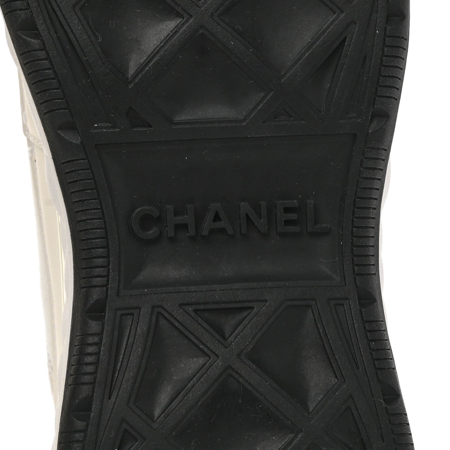 Velvet Calfskin Mixed Fibers CC Sneakers 38 Ivory Black