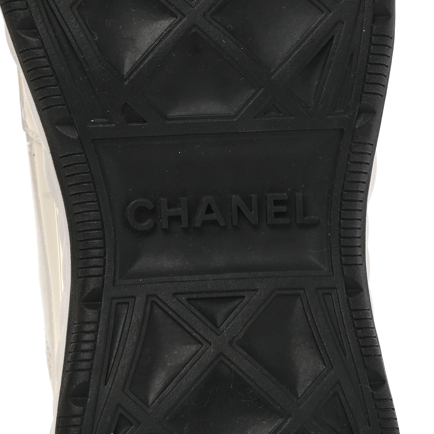 Chanel Velvet Calfskin Mixed Fibers CC Sneakers 38 Ivory Black 6 of 9