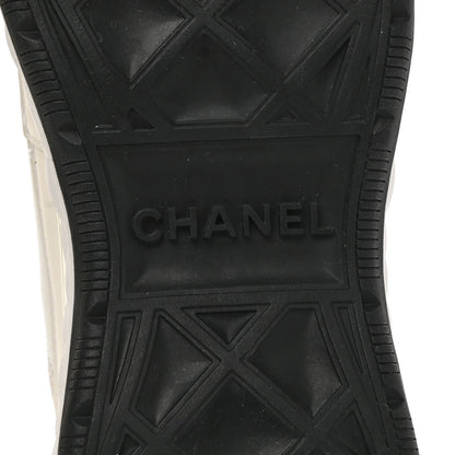 Chanel Velvet Calfskin Mixed Fibers CC Sneakers 38 Ivory Black 6 of 9