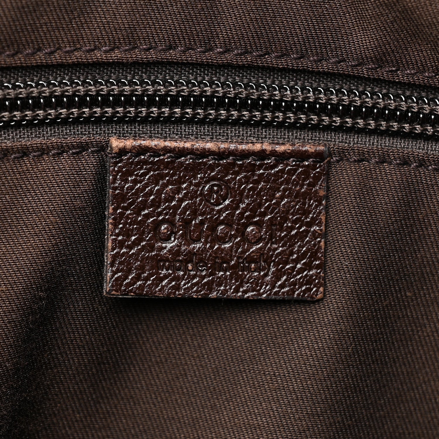 Gucci Monogram Medium Half Moon Hobo Dark Brown 6 of 10
