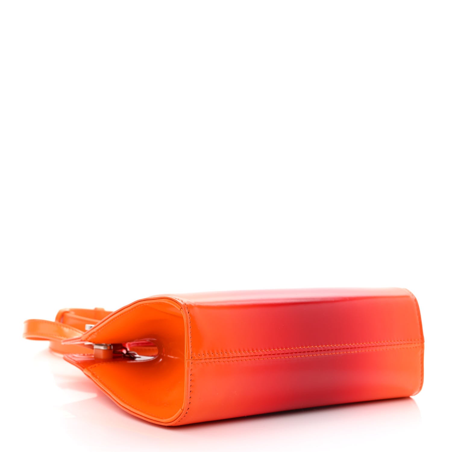 Salvatore Ferragamo Smooth Airbrushed Calfskin Mini Wanda Top Handle Bag Orange Multicolor 4 of 10