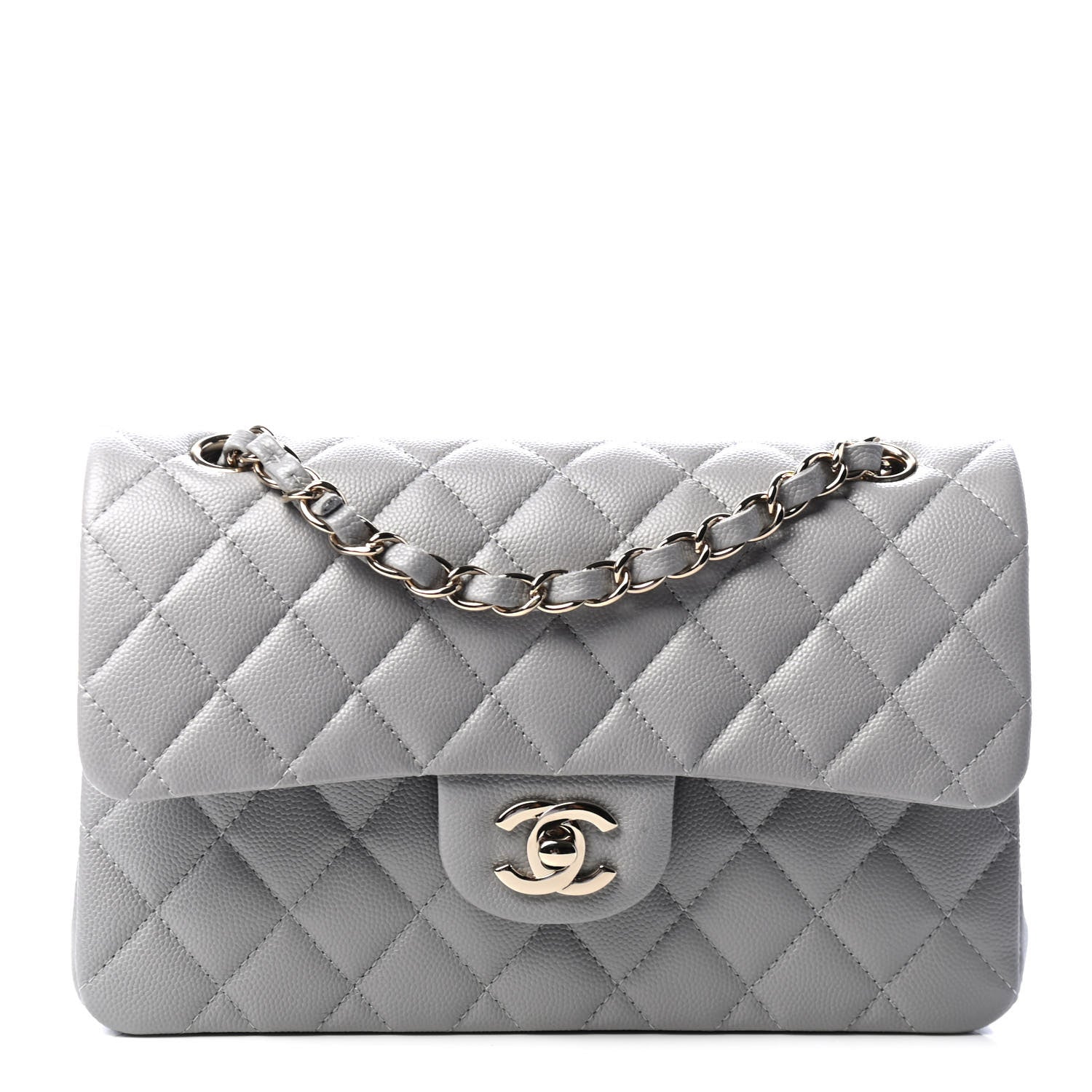 Chanel Caviar Quilted Small Double Flap Grey 1 of 4