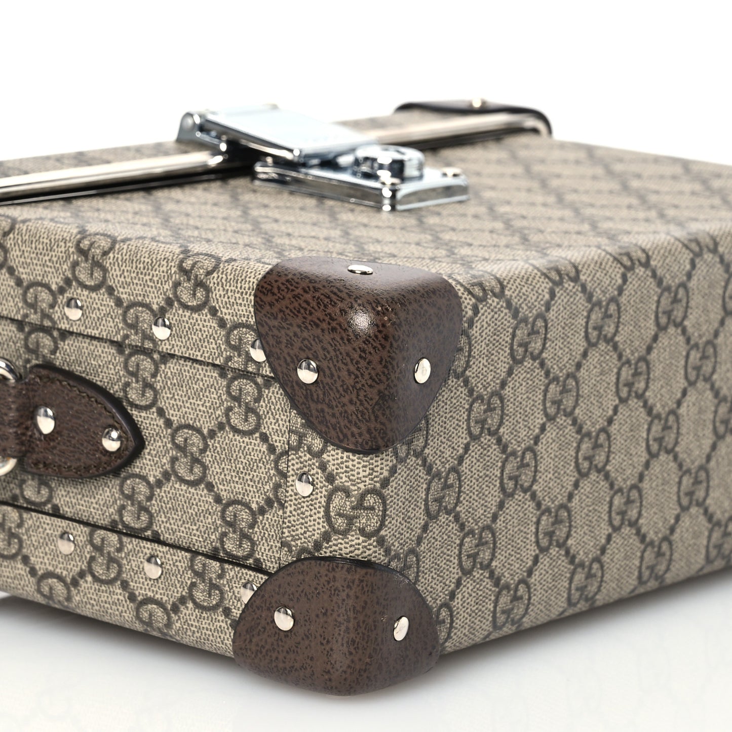 GG Supreme Monogram Globe-Trotter Beauty Case Brown