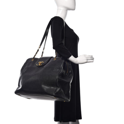 Chanel Caviar XL Weekender Bag Black 2 of 16