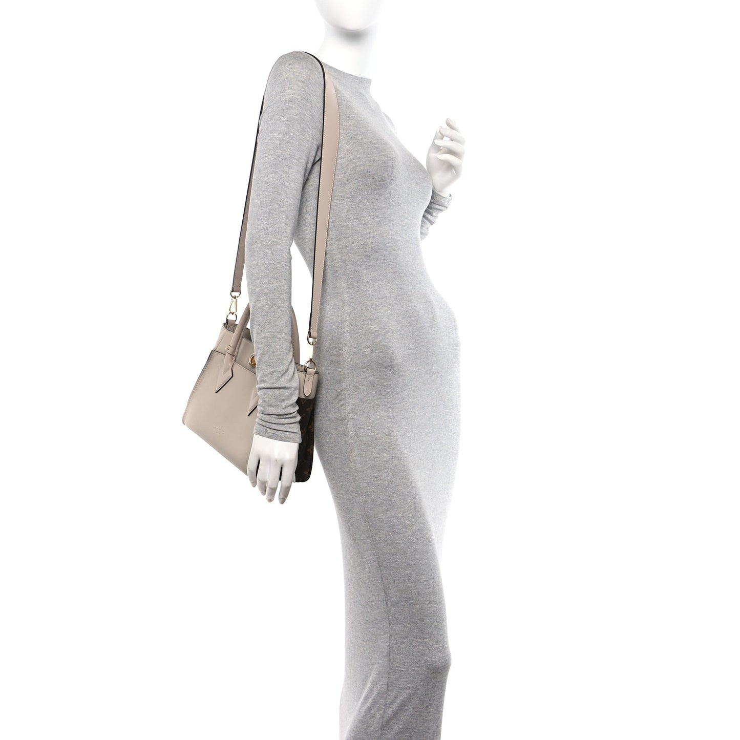 Calfskin Monogram On My Side PM Greige