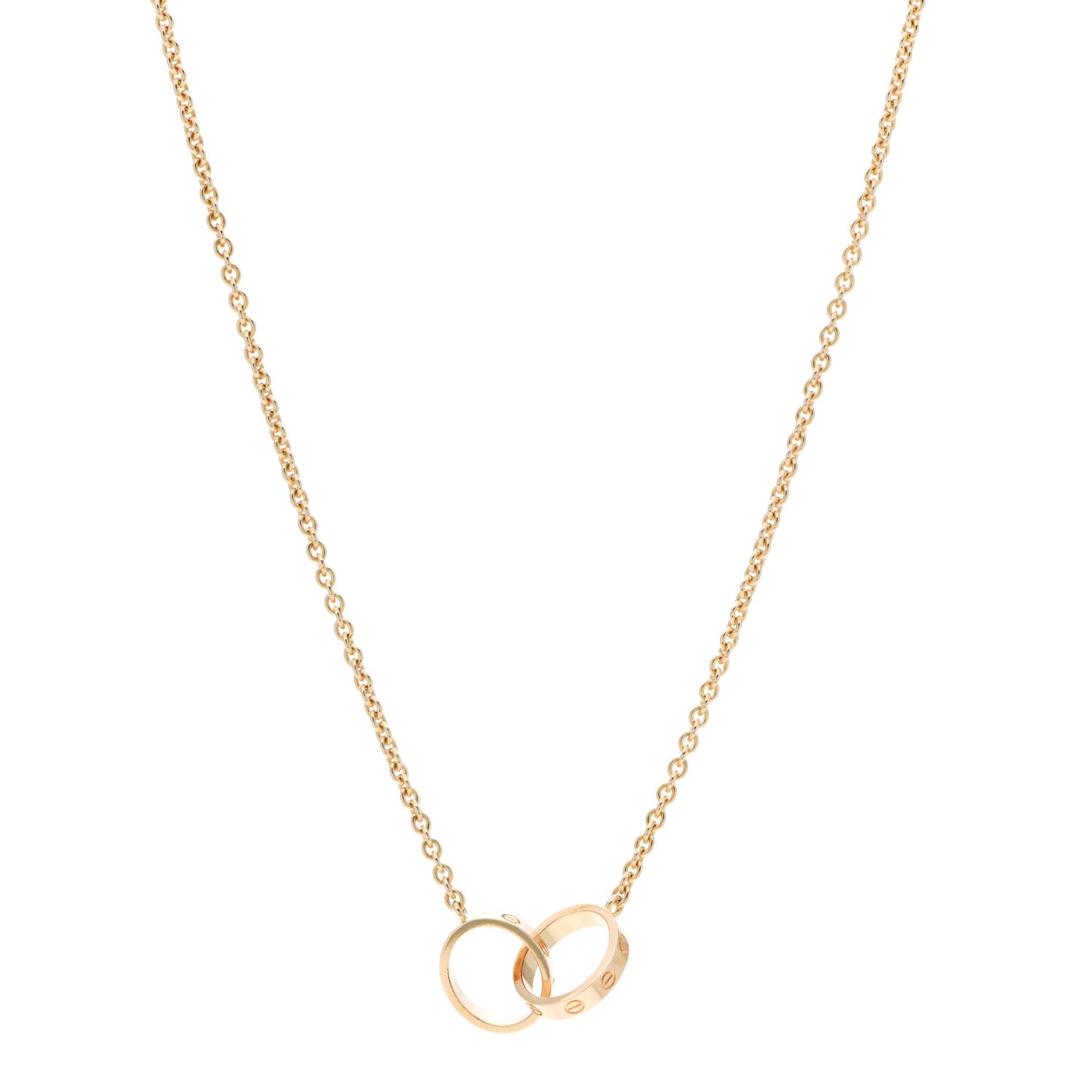 18K Yellow Gold Interlocking LOVE Necklace