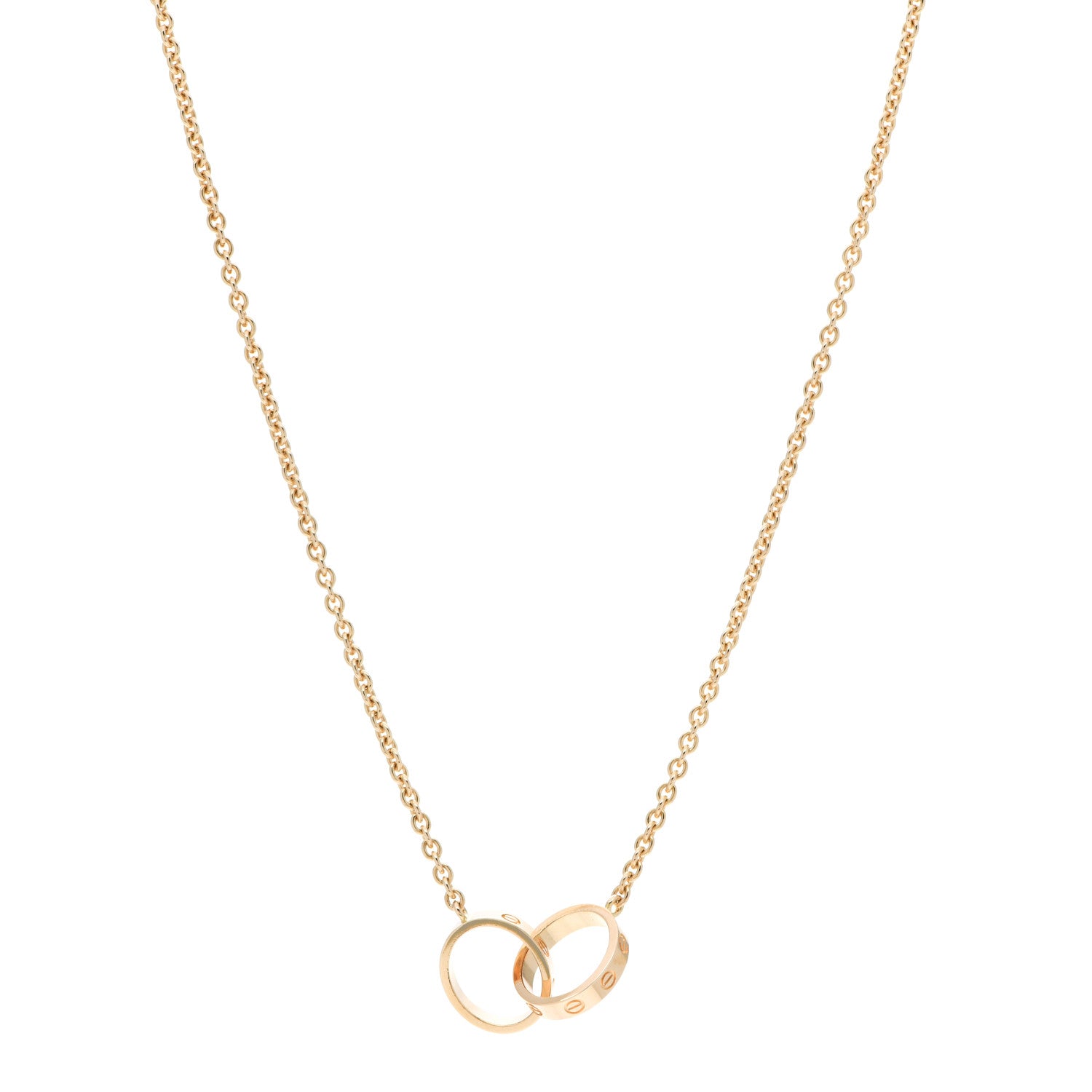 Cartier 18K Yellow Gold Interlocking LOVE Necklace 1 of 6