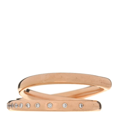 Hermes 18K Rose Gold Diamond Vertige Coeur Ring 52 6 6 of 7