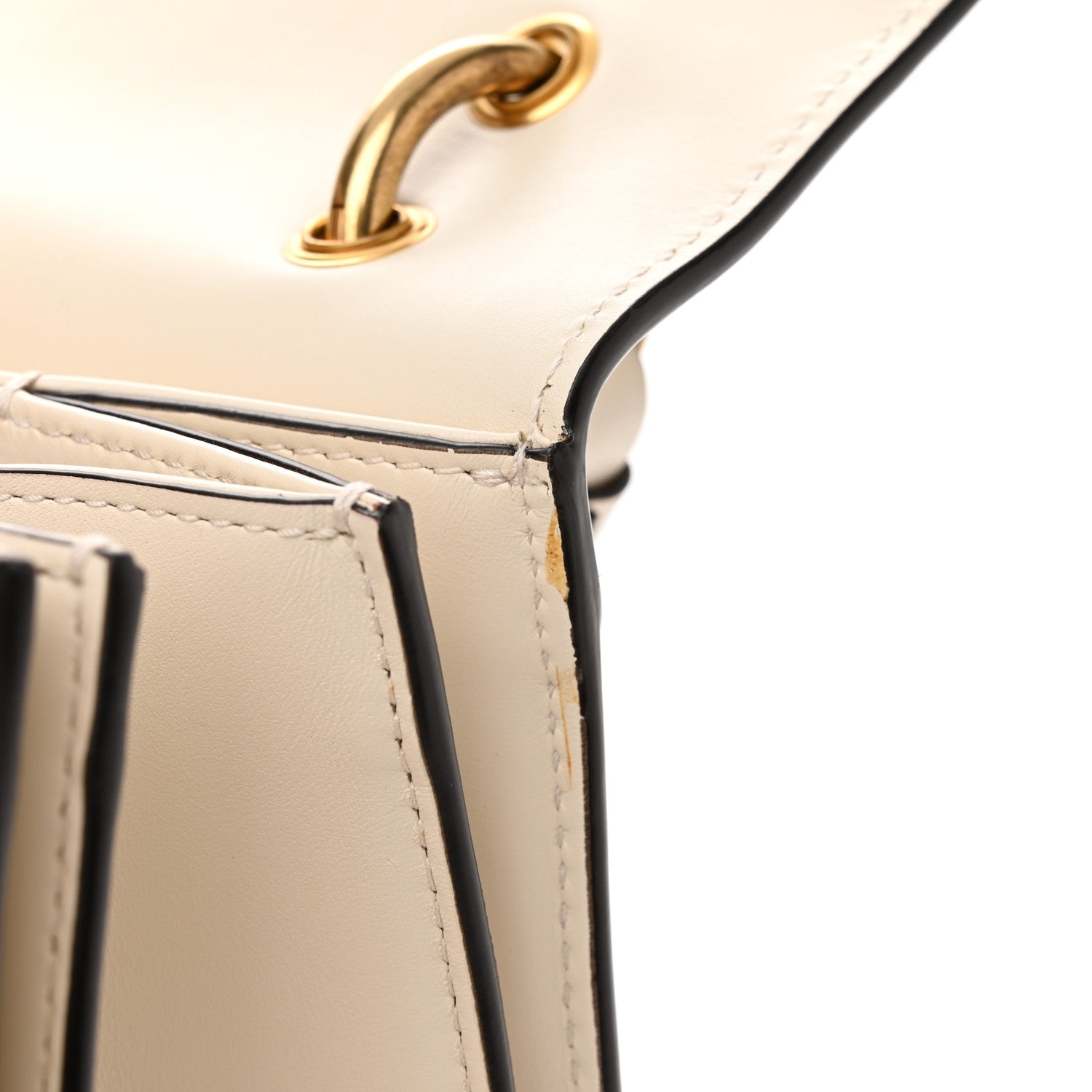 Gucci Calfskin Sylvie Web Small Queen Margaret Top Handle Bag White 11 of 11