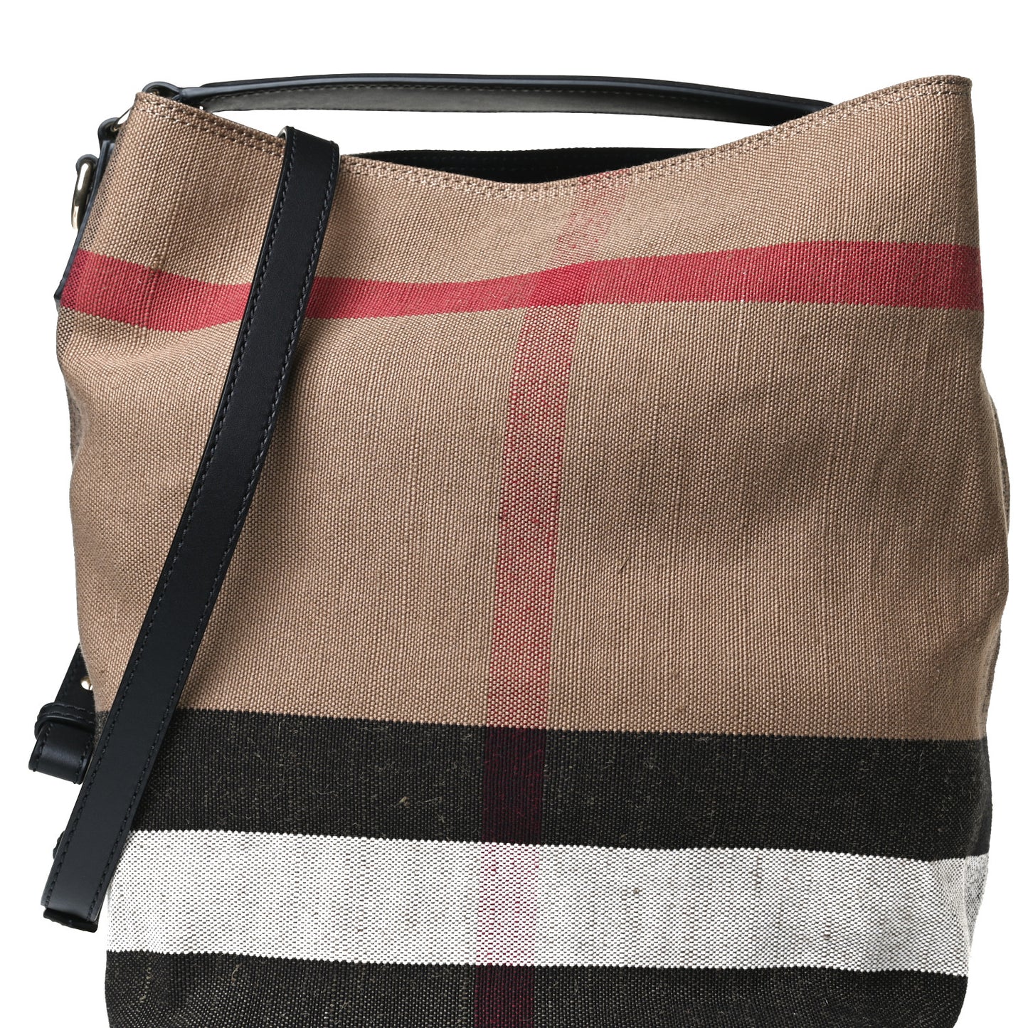 Canvas Mega Check Medium Ashby Hobo Black
