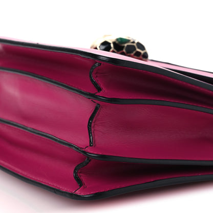 Bulgari Calfskin Serpenti Forever Top Handle Pink 10 of 14