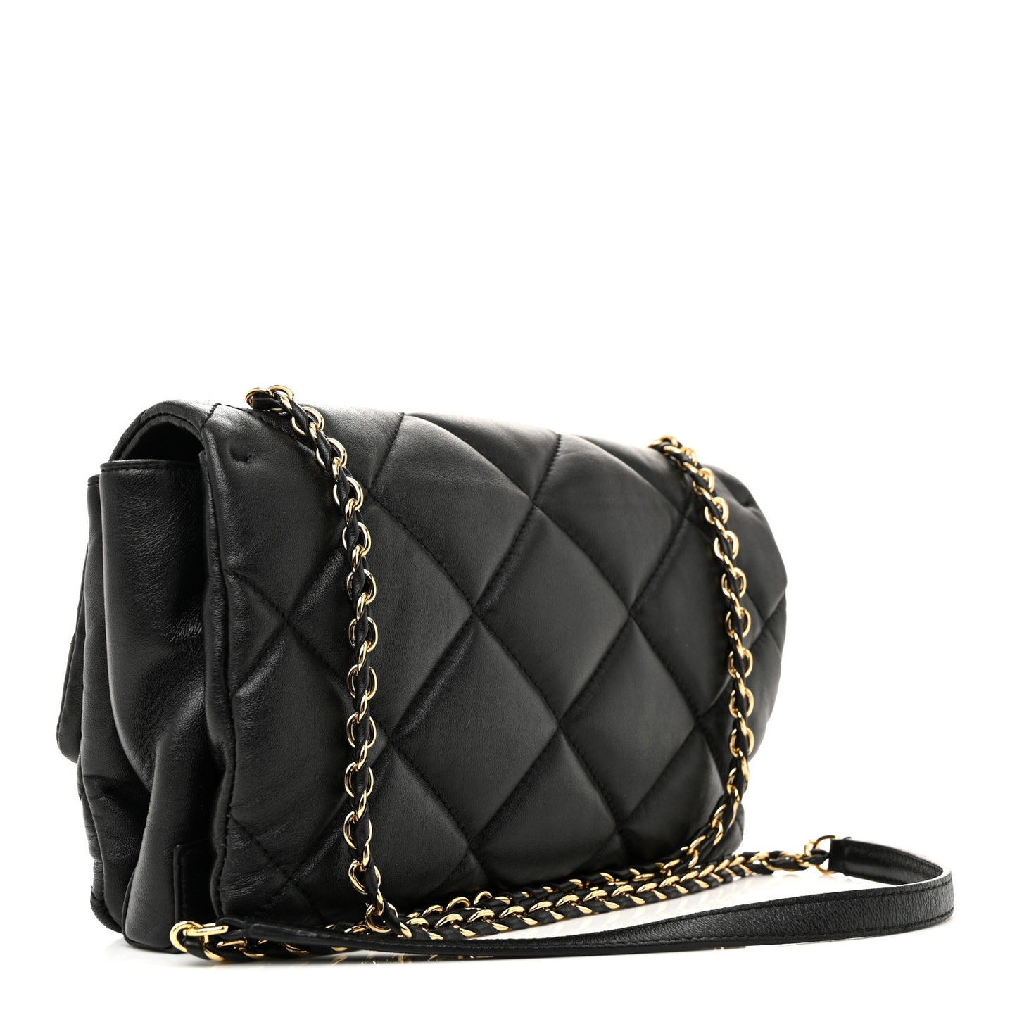 Nappa Quilted Ginny Medium Crossbody Black