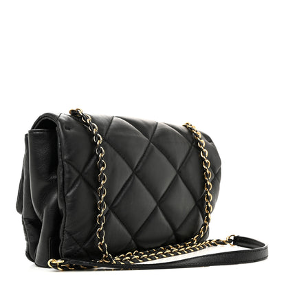 Salvatore Ferragamo Nappa Quilted Ginny Medium Crossbody Black 3 of 13