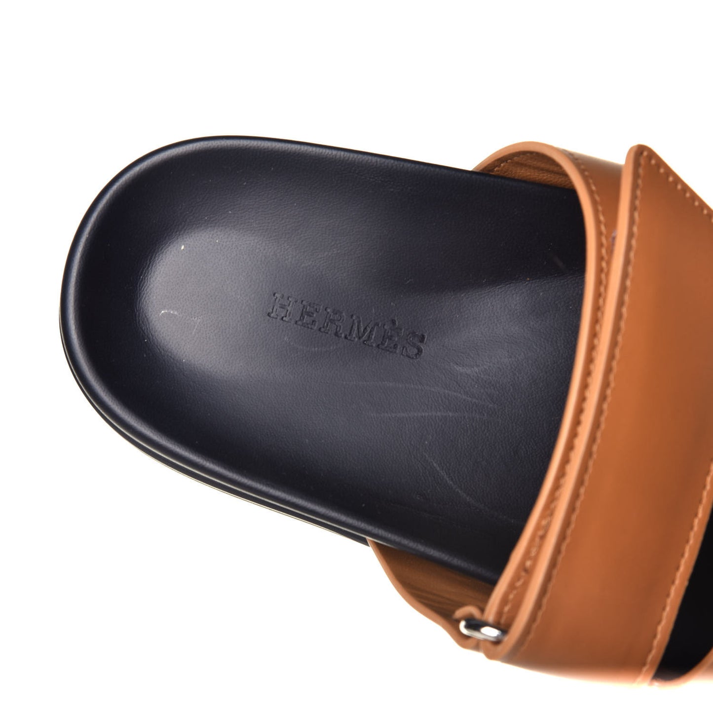 Calfskin Womens Chypre Sandals 37.5 Gold