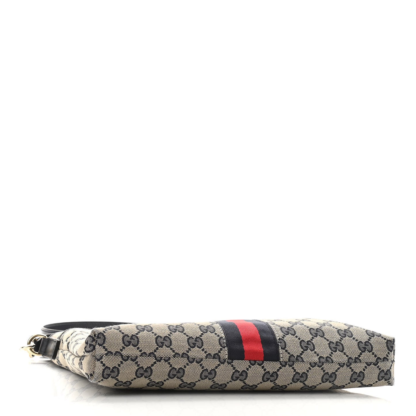 GG Supreme Monogram Web Flat Messenger Bag Navy