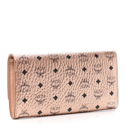 MCM Visetos Continental Flap Wallet Champagne Gold 3 of 7