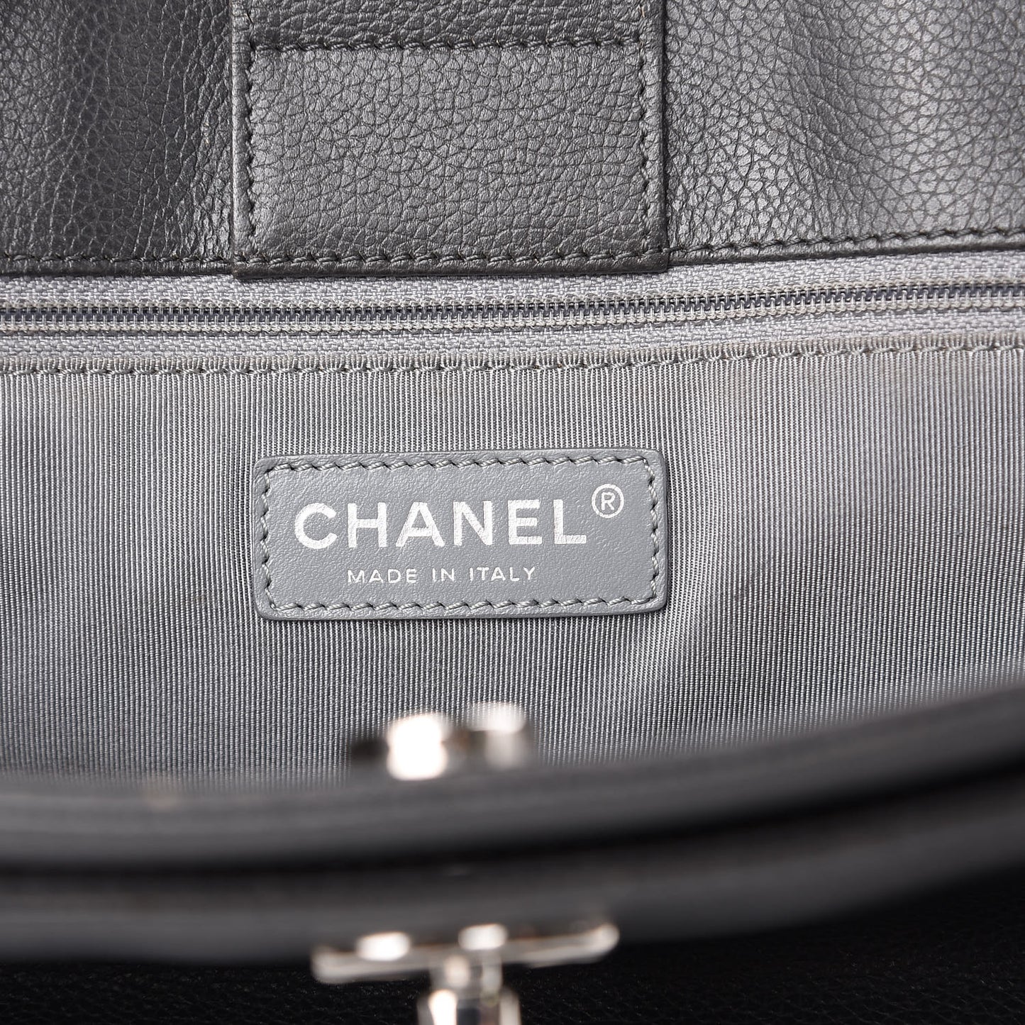 Calfskin Small Cerf Executive Shopper Tote Grey