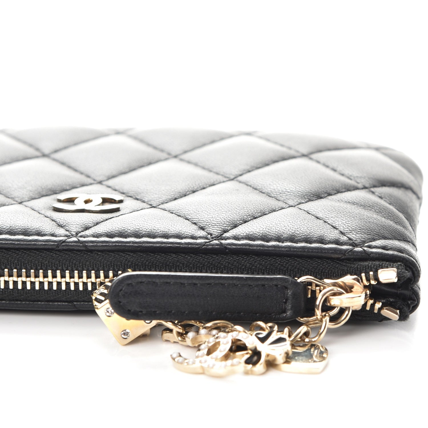 Chanel Lambskin Quilted Casino Coin Purse Black 8 of 9
