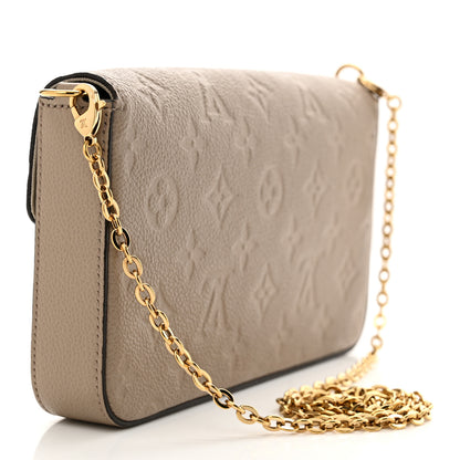 Louis Vuitton Empreinte Pochette Felicie Chain Wallet Tourterelle 4 of 12