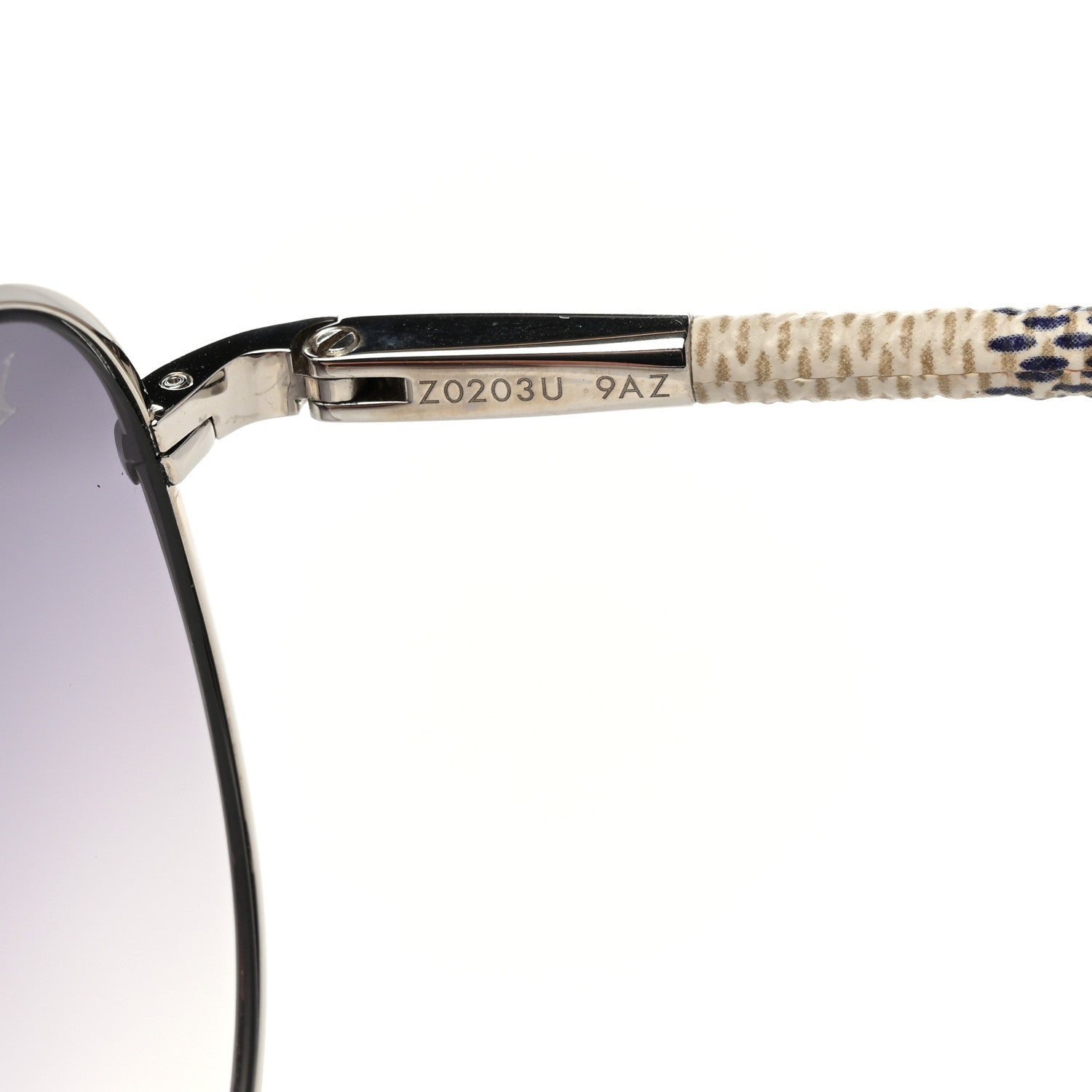 Louis Vuitton Damier Azur Conspiration Pilote Aviator Sunglasses Z0203U 6 of 10