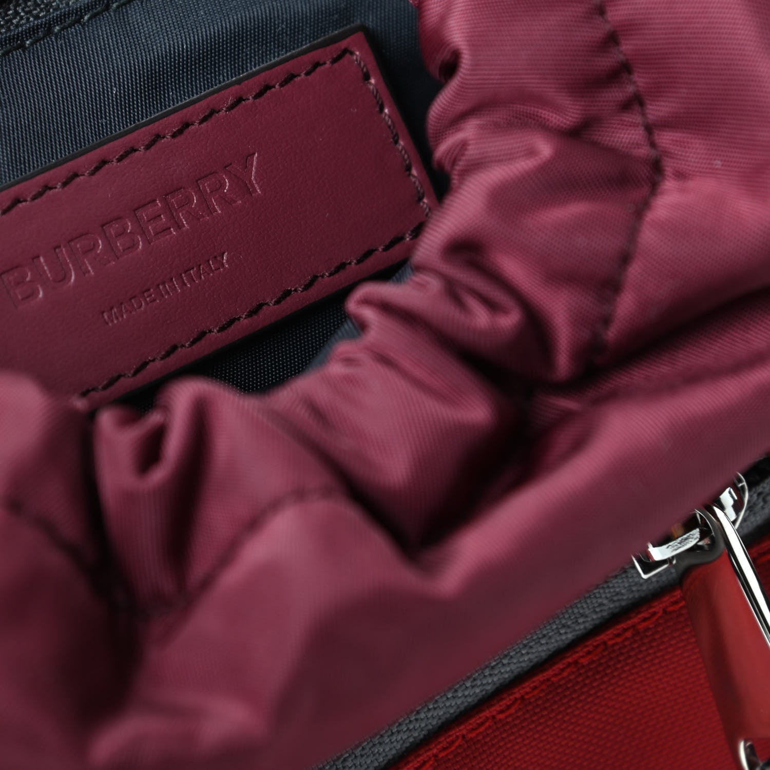Burberry Nylon Leo Sling Bag Bright Red 8 of 10