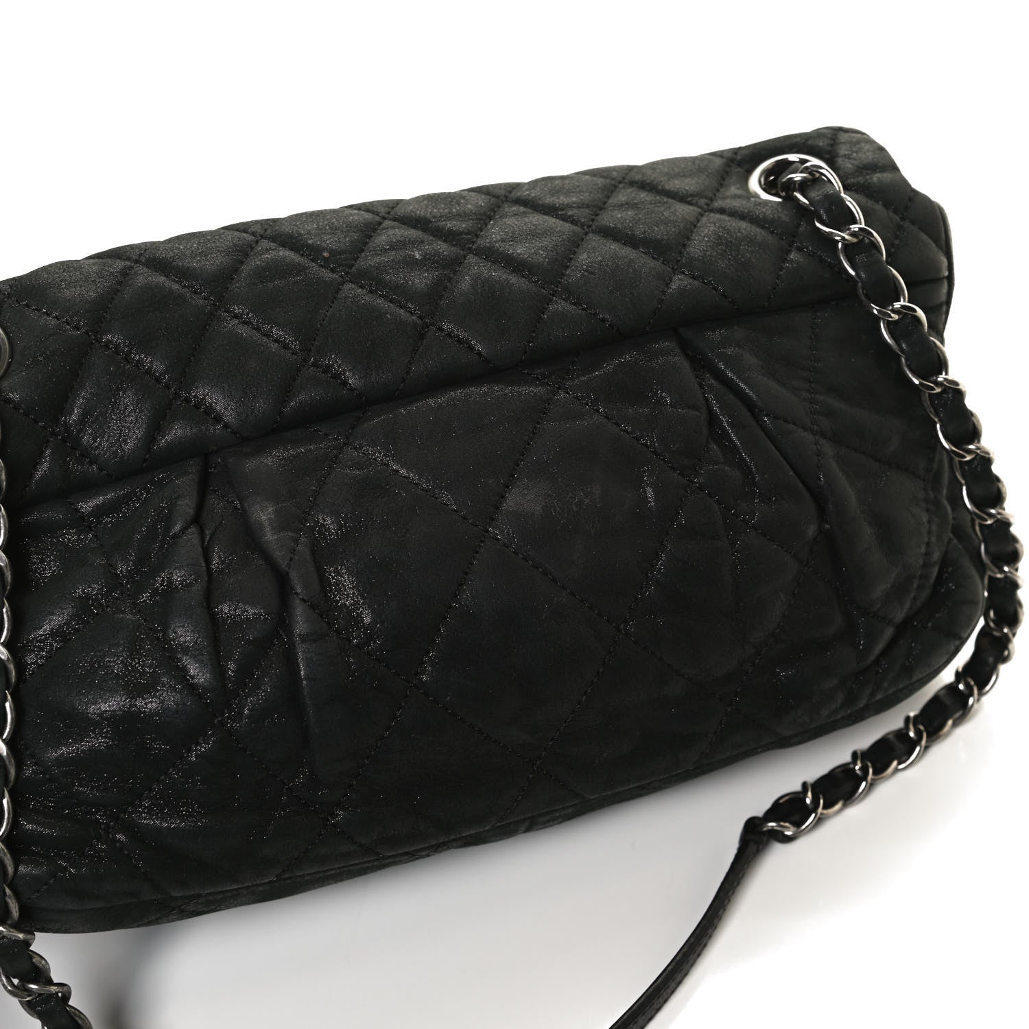 Chanel Iridescent Calfskin Quilted East West Flap Black 13 of 13