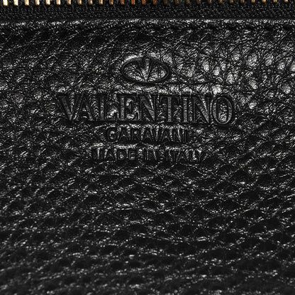 Valentino Garavani Pebbled Calfskin Large Rockstud Flip-Lock Messenger Bag Black 5 of 7