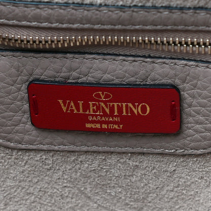 Valentino Garavani Grained Calfskin Rockstud Shoulder Tote Poudre 7 of 10