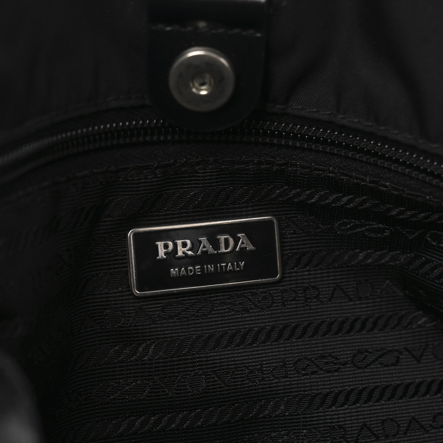 Prada Nylon Vela Drawstring Shopping Tote Black 5 of 12