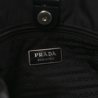 Prada Nylon Vela Drawstring Shopping Tote Black 5 of 12