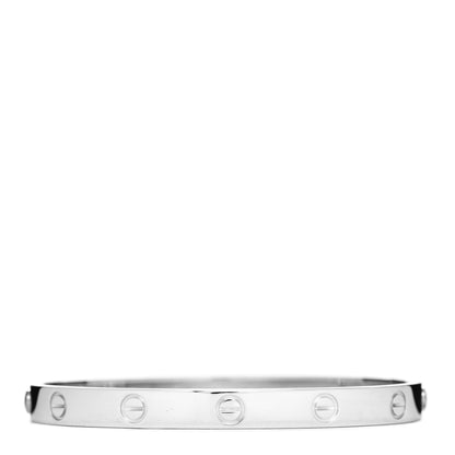 Cartier 18K White Gold LOVE Bracelet 18 3 of 5