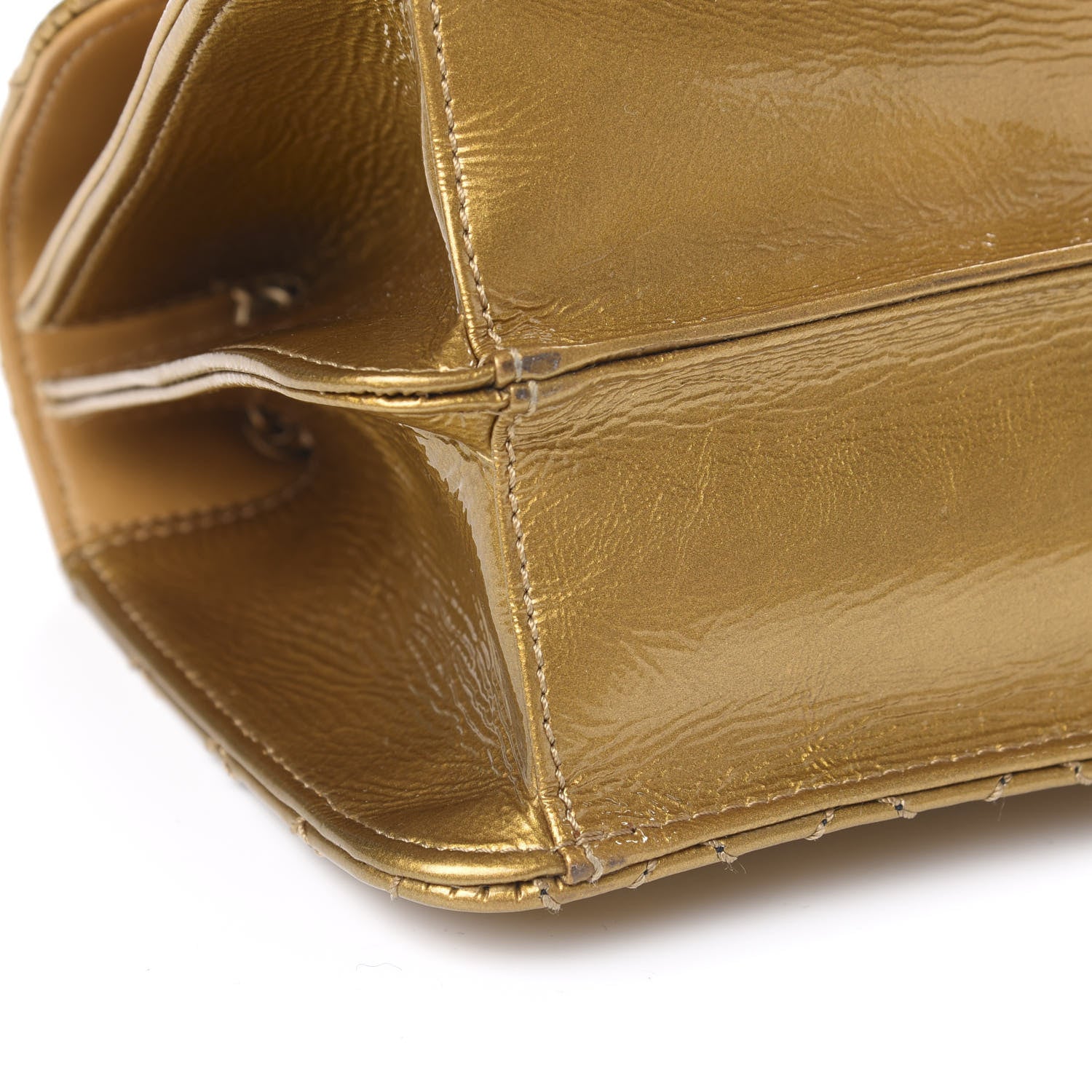 Chanel Patent Medium Madison Flap Gold 9 of 15