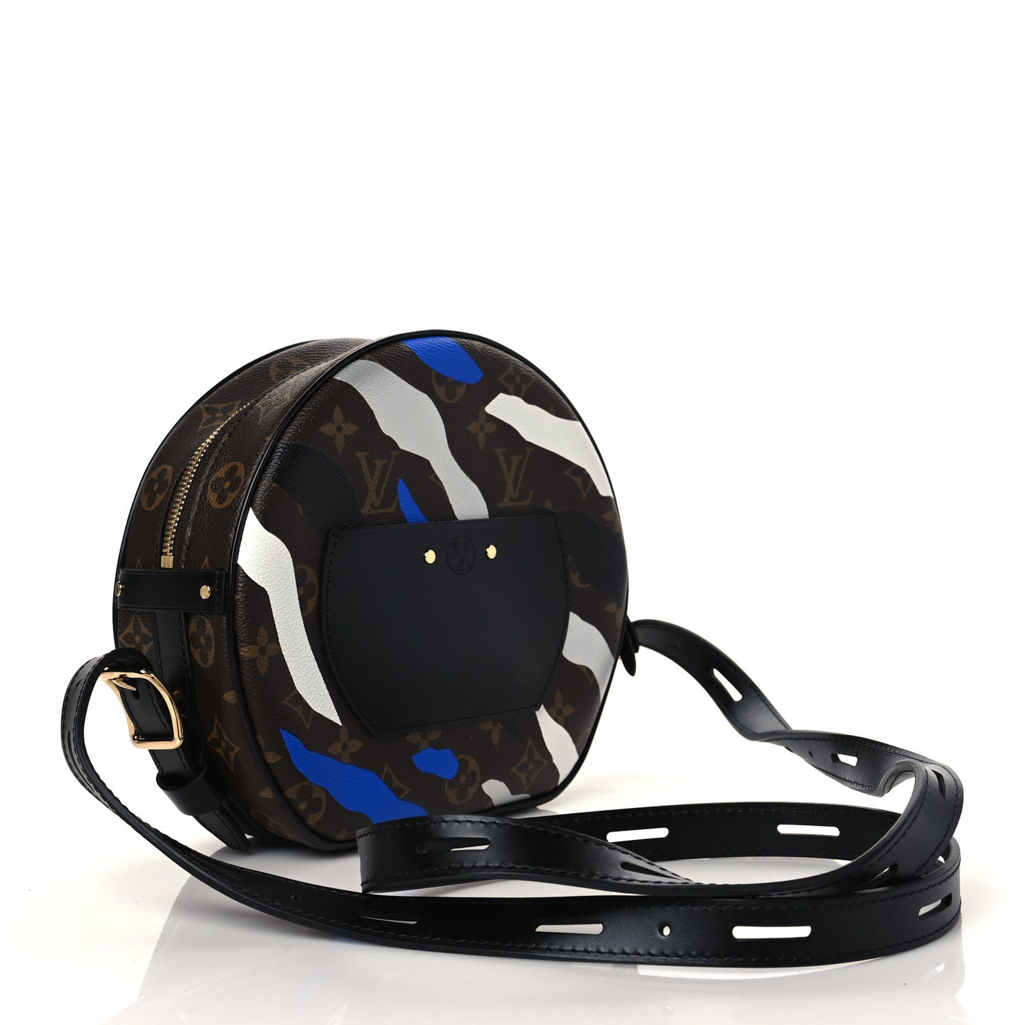 X LOL Monogram Boite Chapeau Souple Blue Silver