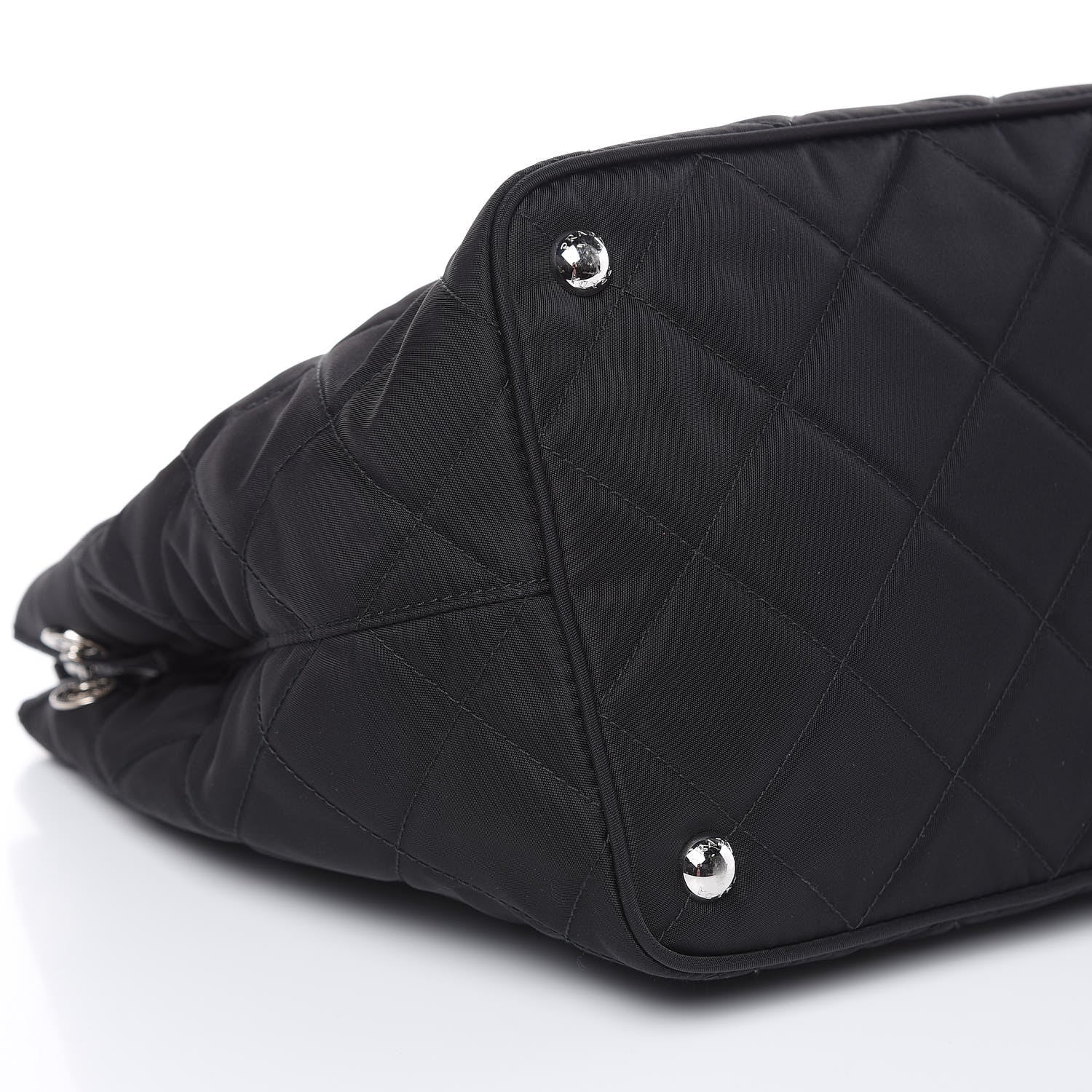 Prada Nylon Tessuto Impuntu Quilted Shoulder Bag Black 8 of 9