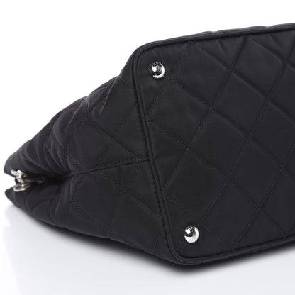 Prada Nylon Tessuto Impuntu Quilted Shoulder Bag Black 8 of 9