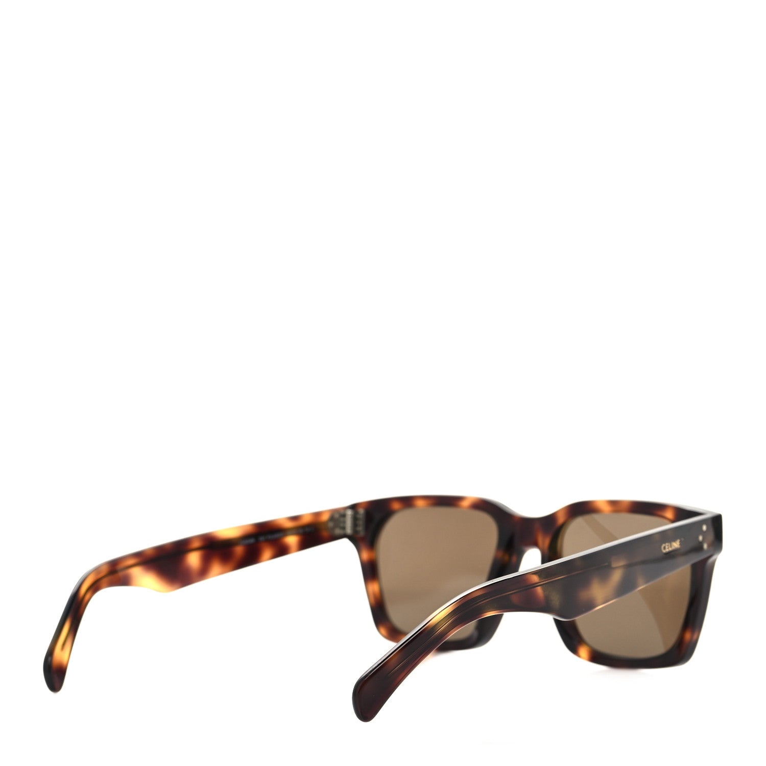 Celine Acetate Polarized Square Sunglasses CL40248I Havana 4 of 7