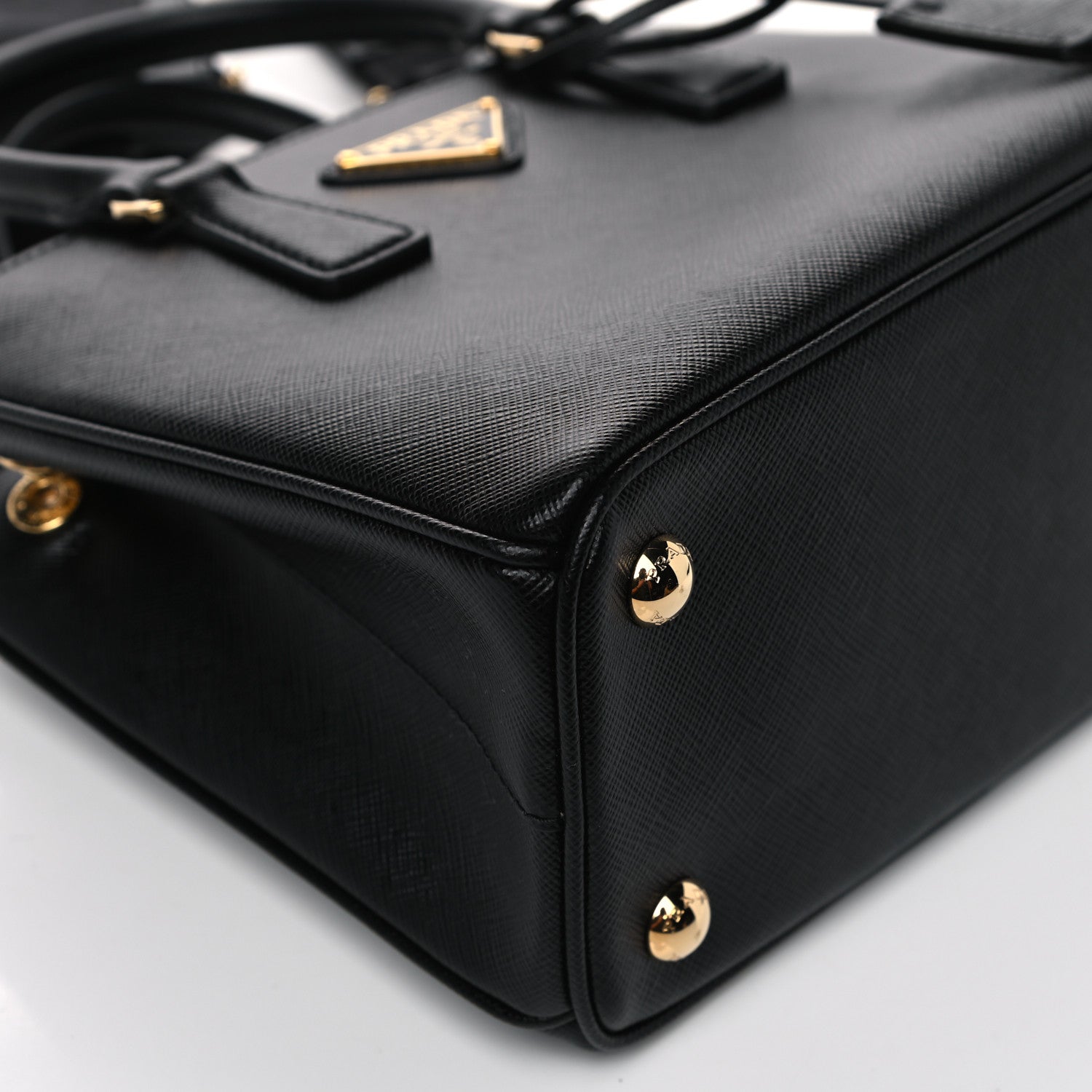 Prada Saffiano Lux Micro Galleria Shoulder Bag Black 7 of 11