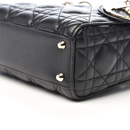 Christian Dior Lambskin Cannage Mini Lady Dior Black 12 of 13
