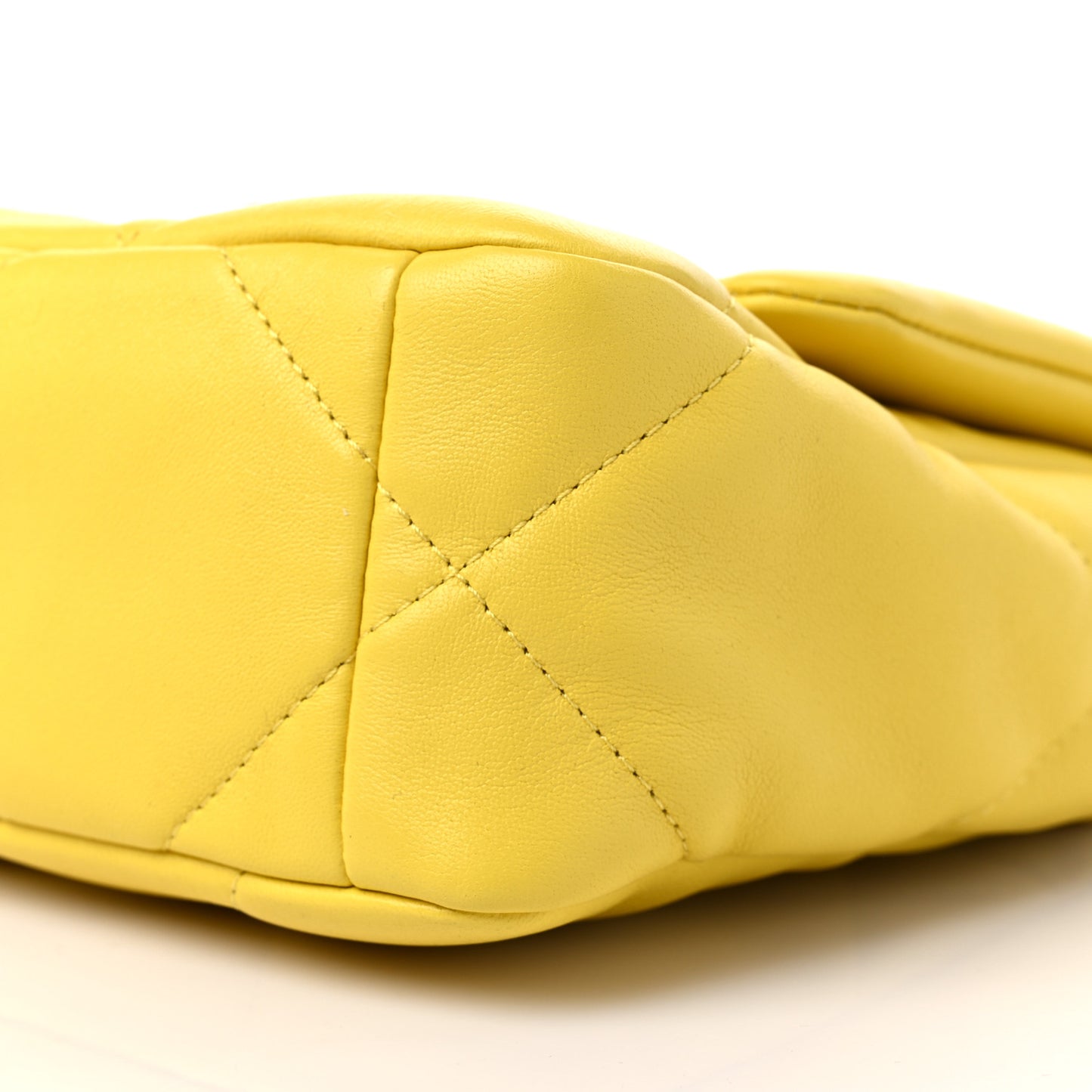 Lambskin Quilted Medium Chanel 19 Flap Yellow
