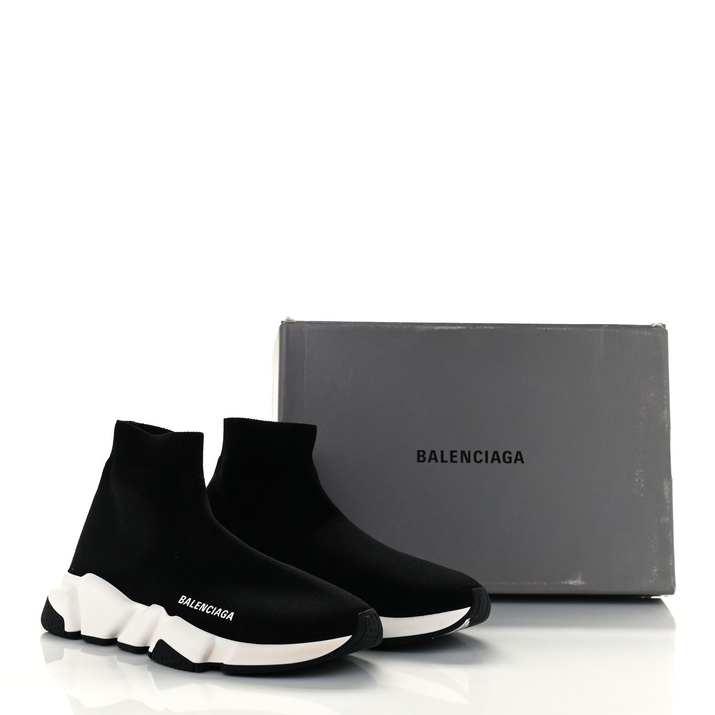 Neoprene Knit Womens Speed Sneakers 39 Black White